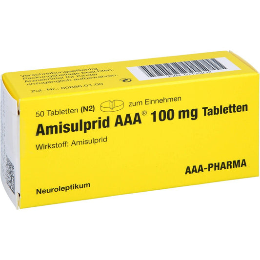 Das Produktfoto zeigt Amisulprid Aaa-Pharma 100 Mg Tabletten (50 stk) PZN 01135239