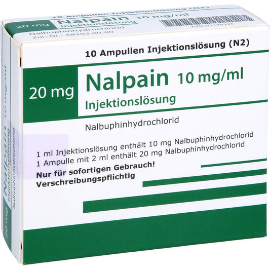 Das Produktfoto zeigt Nalpain 10mg/Ml Injektionslösung (10X2 ml) PZN 01138226