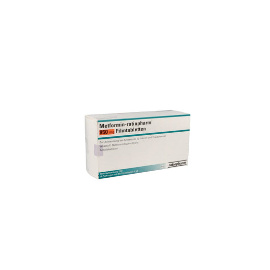 Das Produktfoto zeigt Metformin-Ratiopharm 850 Mg Filmtabletten (180 stk) PZN 01139059