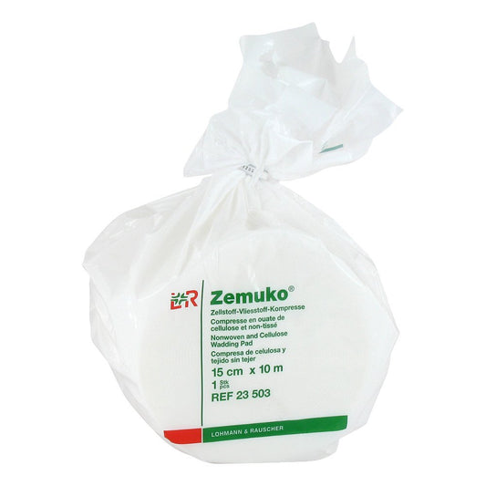 Das Produktfoto zeigt Zemuko Vliesstoff-Kompr.Gerollt 15 Cmx10 M (1 stk) PZN 01144014