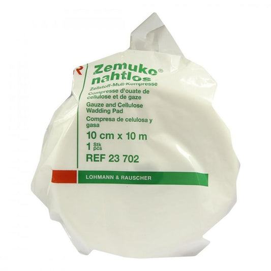 Das Produktfoto zeigt Zemuko Kompr.Nahtlos Gerollt 10 Cmx10 M (1 stk) PZN 01144095