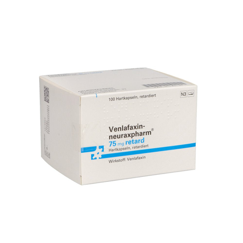 Das Produktfoto zeigt Venlafaxin-Neuraxpharm 75 Mg Retard Kapseln (100 stk) PZN 01147107