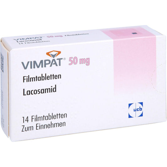 Das Produktfoto zeigt Vimpat 50 Mg Filmtabletten (14 stk) PZN 01174104