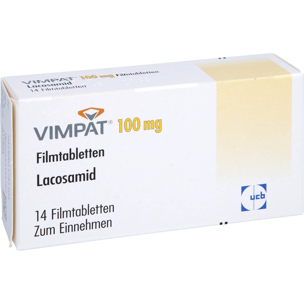 Das Produktfoto zeigt Vimpat 100 Mg Filmtabletten (14 stk) PZN 01174110