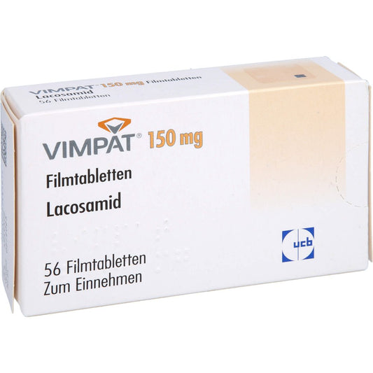 Das Produktfoto zeigt Vimpat 150 Mg Filmtabletten (56 stk) PZN 01174133