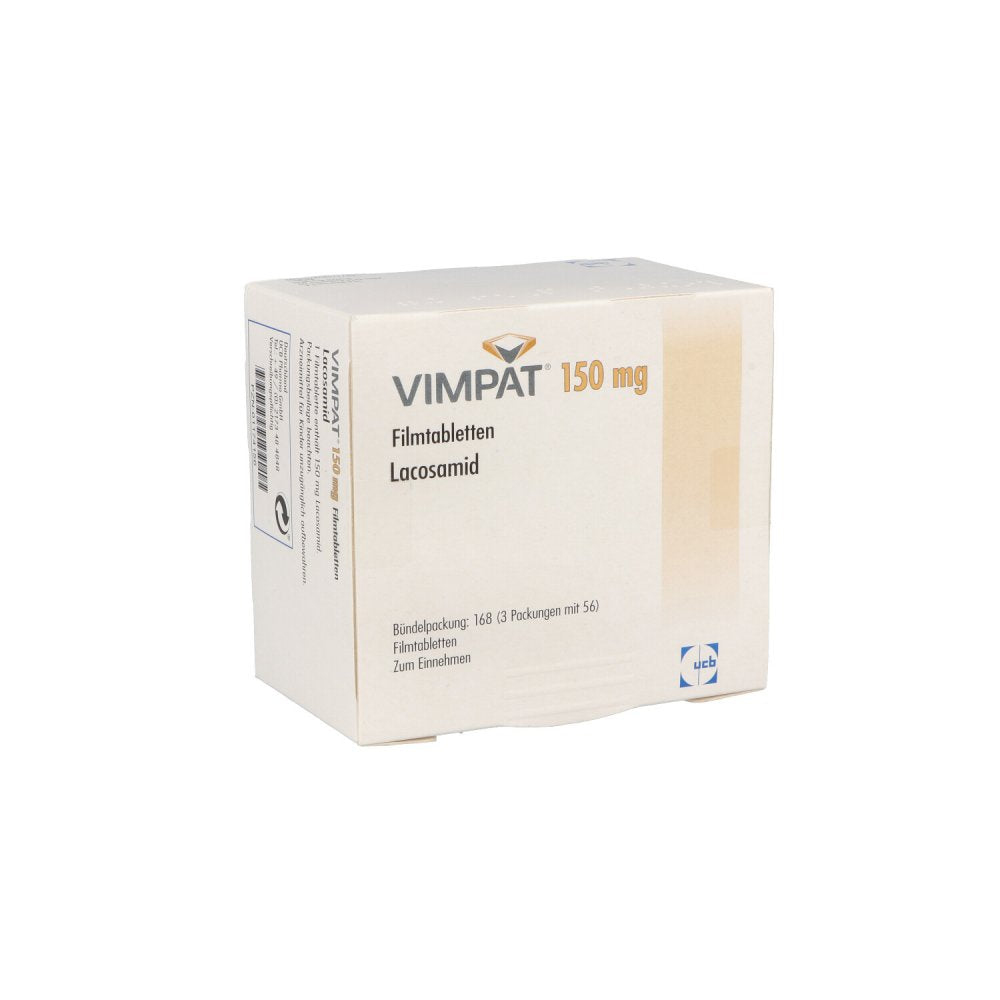 Das Produktfoto zeigt Vimpat 150 Mg Filmtabletten (168 stk) PZN 01174156