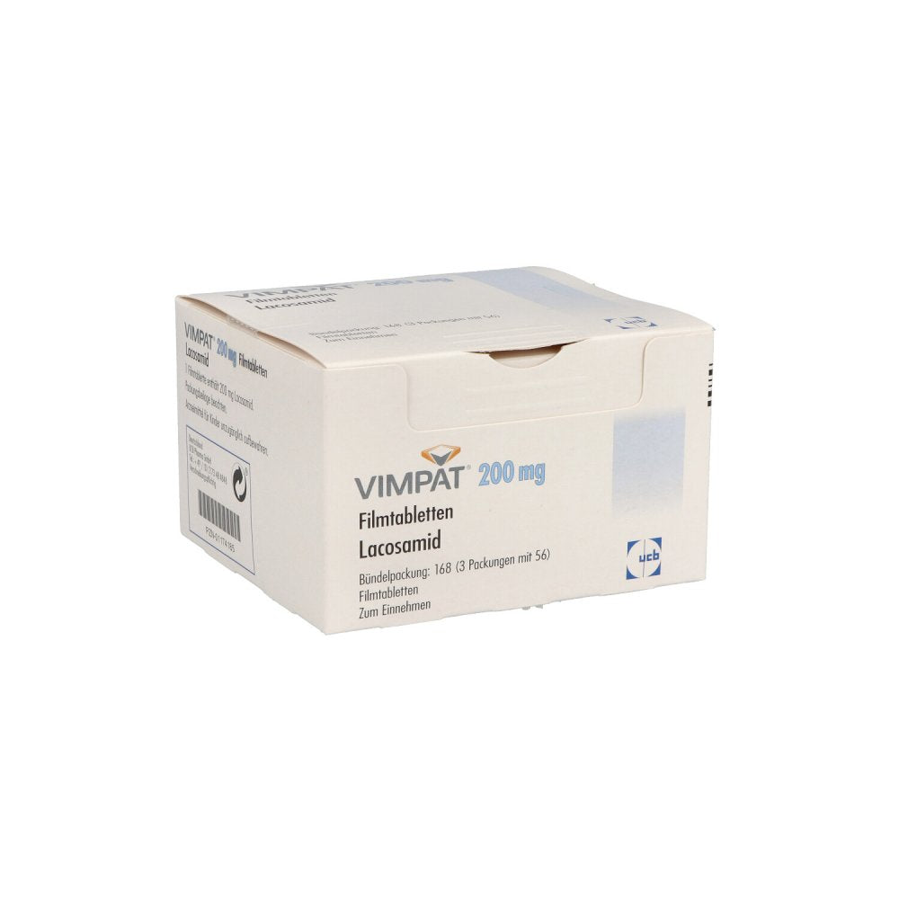 Das Produktfoto zeigt Vimpat 200 Mg Filmtabletten (168 stk) PZN 01174185