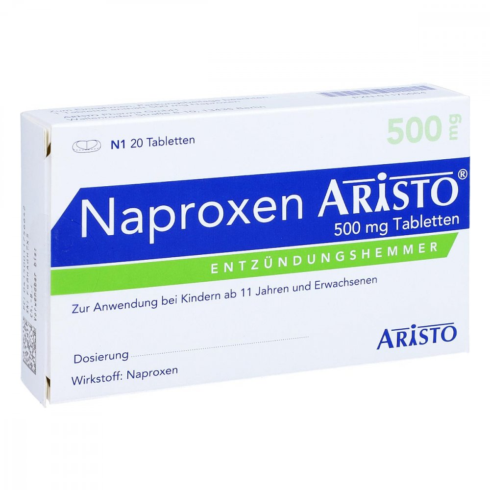 Naproxen Aristo 500 Mg Tabletten (20 stk)