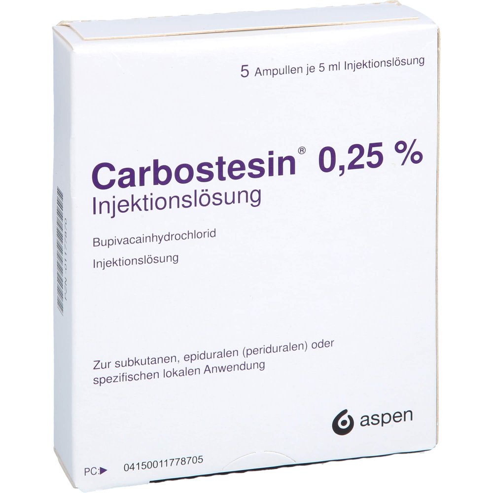 Carbostesin 0,25% Injektionslösung Ampullen (5X5 ml)