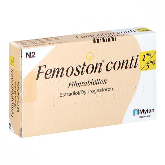 Das Produktfoto zeigt Femoston Conti 1 Mg/5 Mg Filmtabletten (84 stk) PZN 01214795