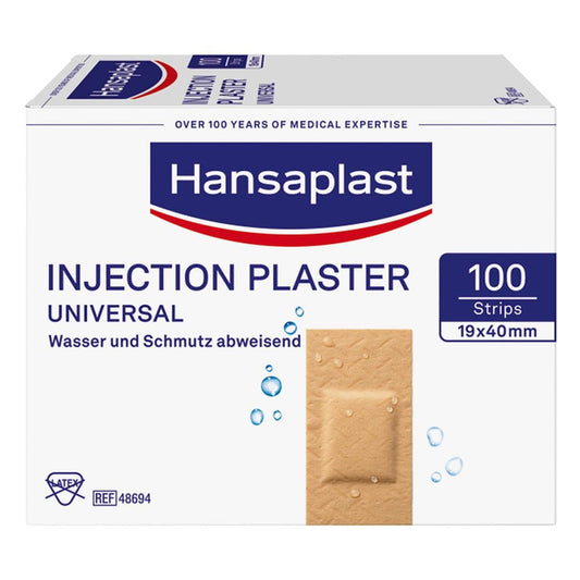 Das Produktfoto zeigt Hansaplast Universal Injekt.Pfl.Strips Waterres. (100 stk) PZN 01215346