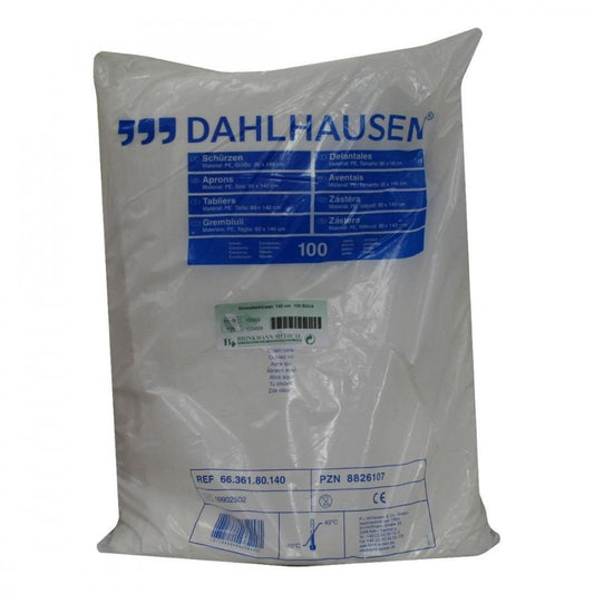 Das Produktfoto zeigt Einmal Schürzen 140 Cm (100 stk) PZN 01234059