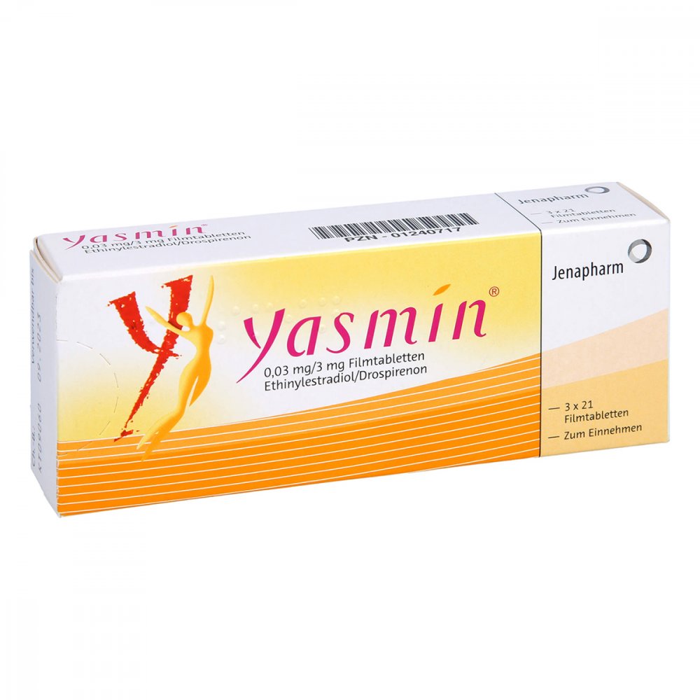 Das Produktfoto zeigt Yasmin Filmtabletten (3X21 stk) PZN 01240717