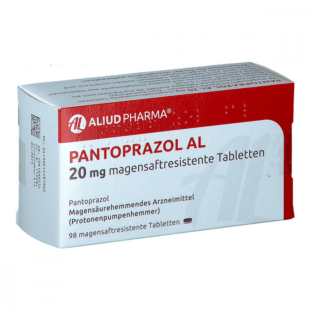 Pantoprazol Al 20 Mg Magensaftresistente Tabletten (98 stk)