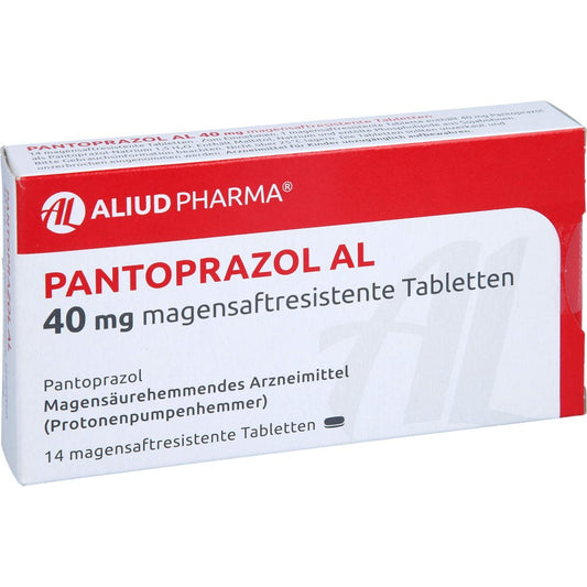 Das Produktfoto zeigt Pantoprazol Al 40 Mg Magensaftresistente Tabletten (14 stk) PZN 01249204