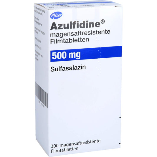 Das Produktfoto zeigt Azulfidine Magensaftresistente Filmtabletten (300 stk) PZN 01251483