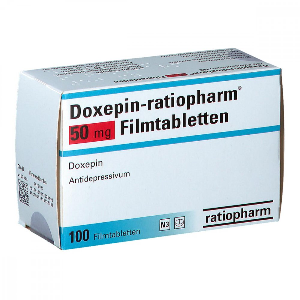 Doxepin-Ratiopharm 50 Mg Filmtabletten (100 stk)