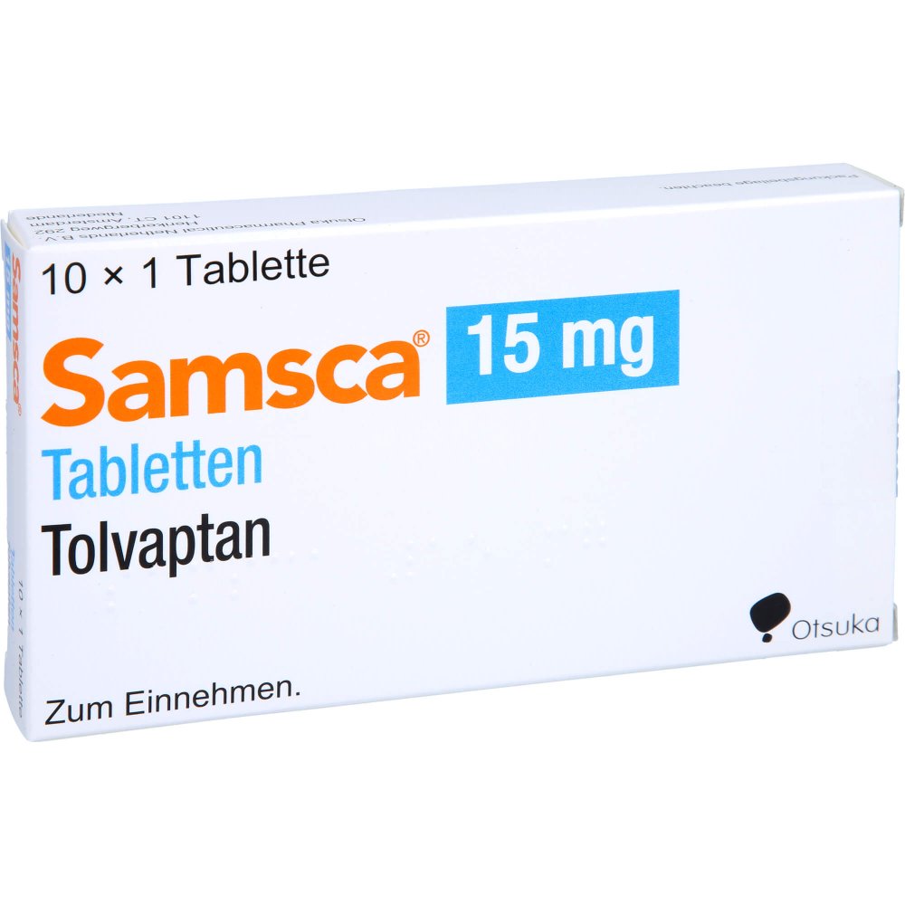 Das Produktfoto zeigt Samsca 15 Mg Tabletten (10 stk) PZN 01253708