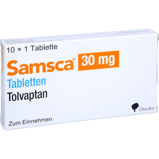 Das Produktfoto zeigt Samsca 30 Mg Tabletten (10 stk) PZN 01253720