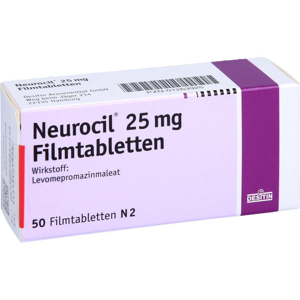 Das Produktfoto zeigt Neurocil 25 Mg Filmtabletten (50 stk) PZN 01263925