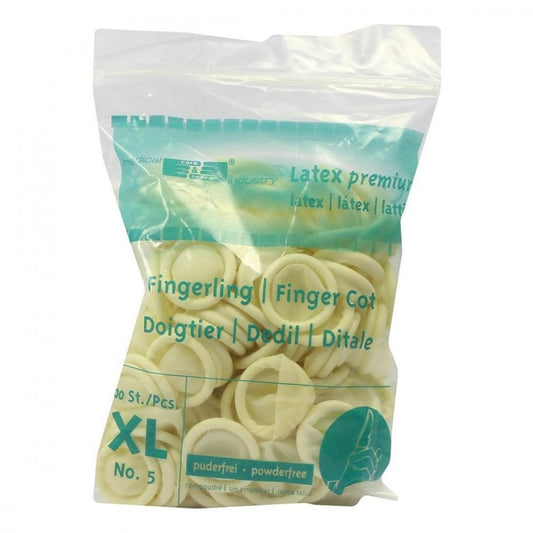Das Produktfoto zeigt Fingerling Latex Gr.5 Extra Large (100 stk) PZN 01288339