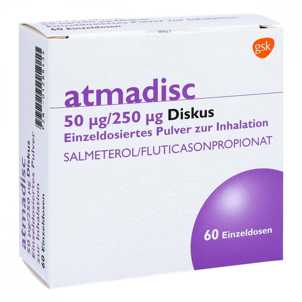 Atmadisc 50 Μg/250 Μg Diskus Einzeldos.Inh.-Pulver (60 stk)