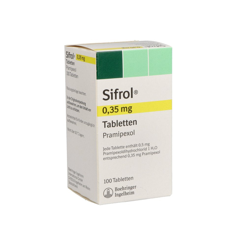 Das Produktfoto zeigt Sifrol 0,35 Mg Tabletten (100 stk) PZN 01299811
