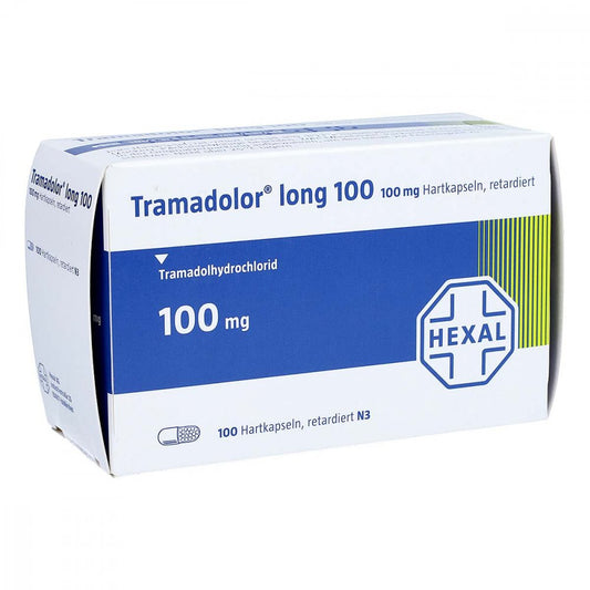 Das Produktfoto zeigt Tramadolor Long 100 Retardkapseln (100 stk) PZN 01300017