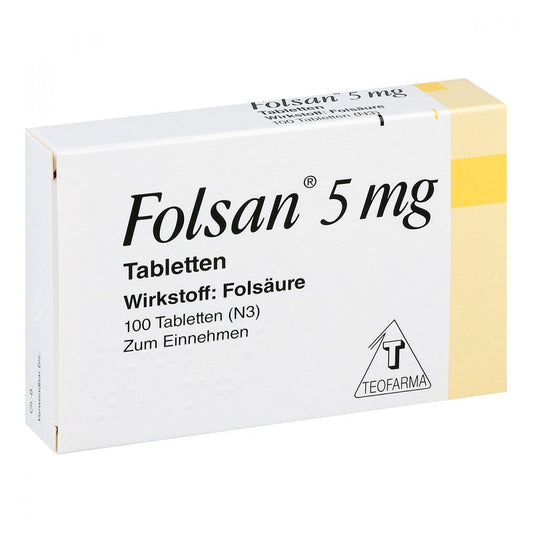Folsan 5 Mg Tabletten (100 stk)