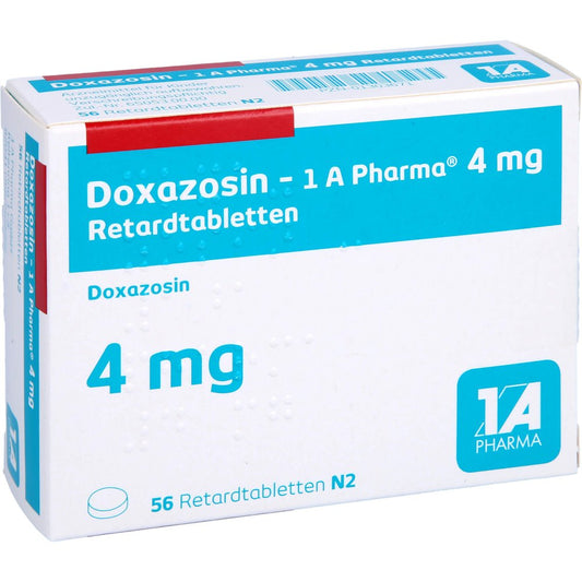 Das Produktfoto zeigt Doxazosin-1a Pharma 4 Mg Retardtabletten (56 stk) PZN 01303671