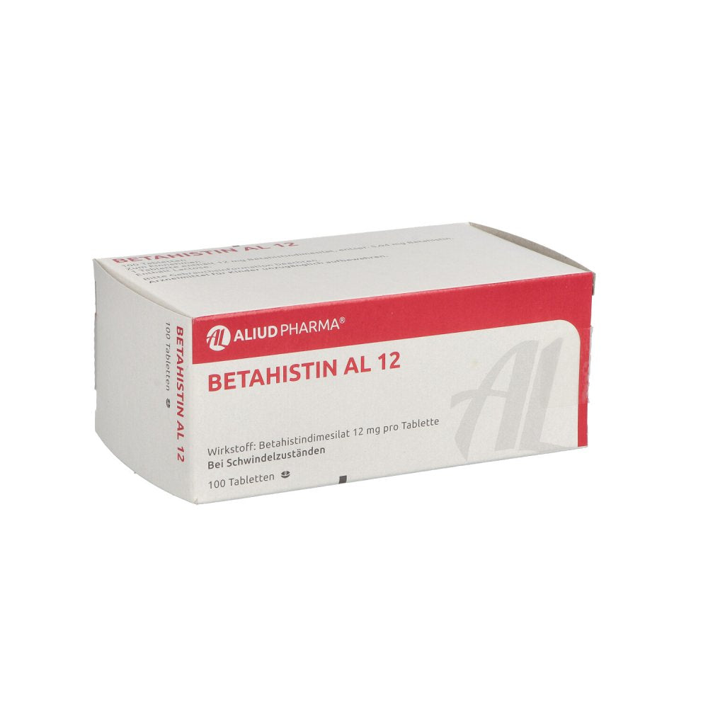 Das Produktfoto zeigt Betahistin Al 12 Tabletten (100 stk) PZN 01309142