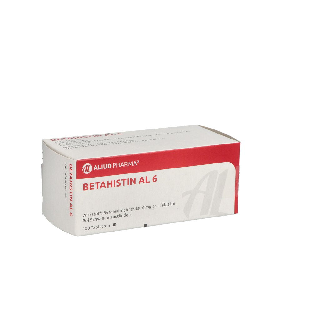 Das Produktfoto zeigt Betahistin Al 6 Tabletten (100 stk) PZN 01309165