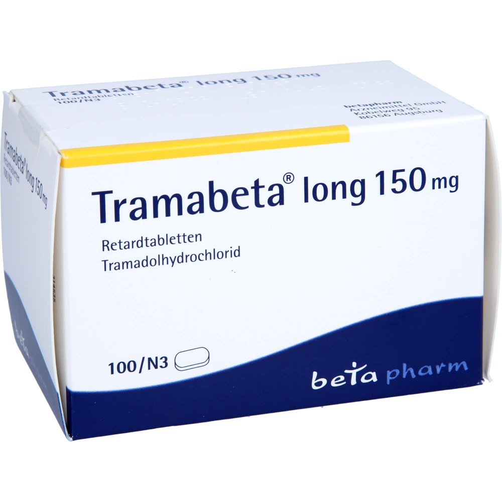 Das Produktfoto zeigt Tramabeta Long 150 Mg Retardtabletten (100 stk) PZN 01313497