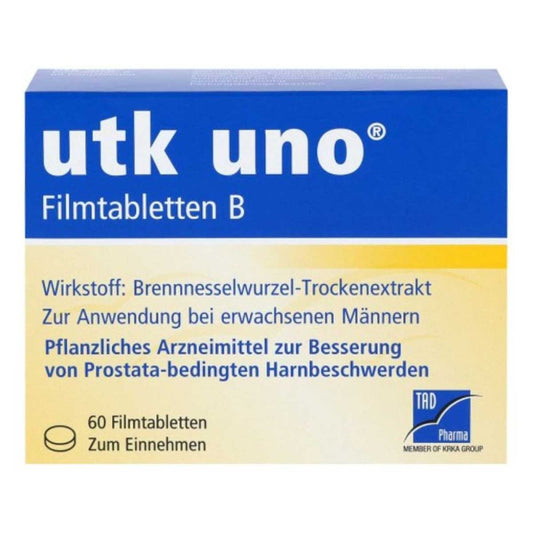 Das Produktfoto zeigt Utk Uno Filmtabletten B (60 stk) PZN 01330202