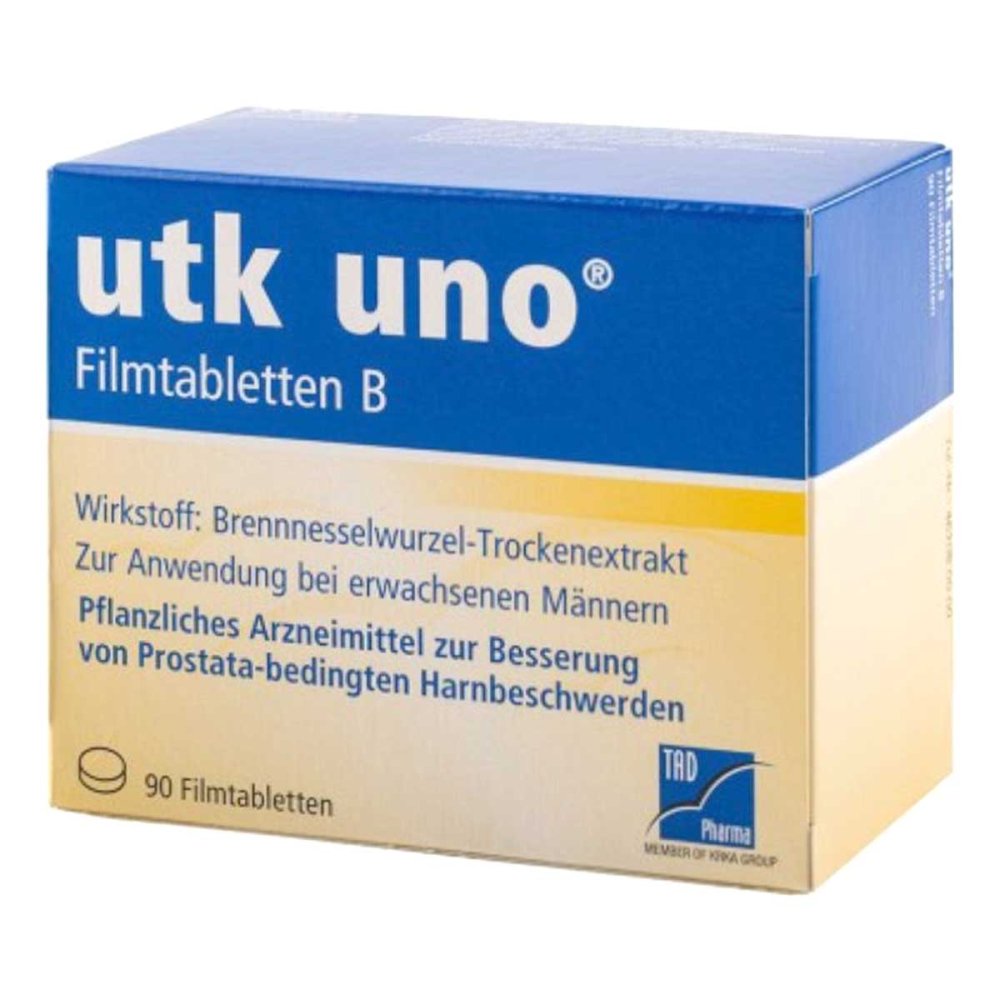 Das Produktfoto zeigt Utk Uno Filmtabletten B (90 stk) PZN 01330627