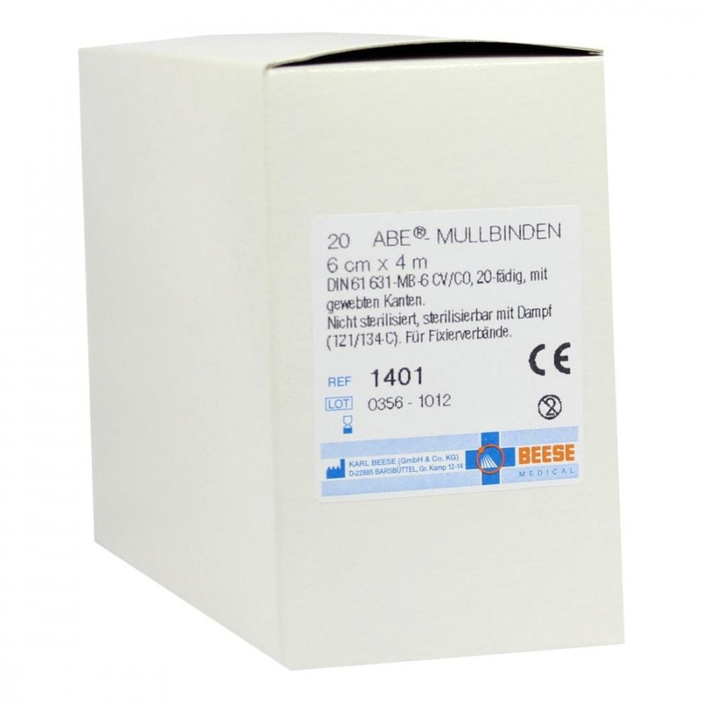Das Produktfoto zeigt Mullbinden Starr 6 Cmx4 M 1401 (20 stk) PZN 01331035