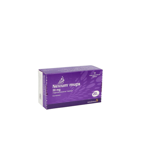 Das Produktfoto zeigt Nexium Mups 20 Mg Magensaftresistente Tabletten (60 stk) PZN 01340117