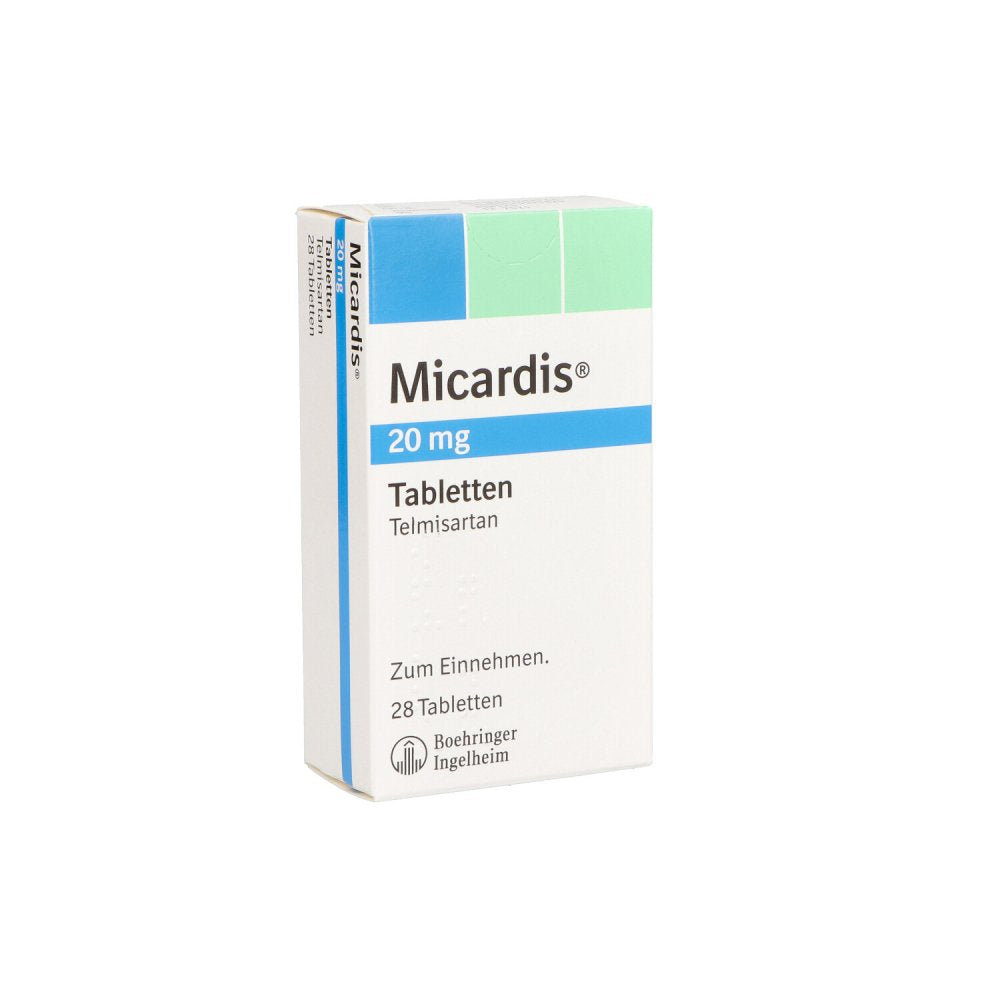 Das Produktfoto zeigt Micardis 20 Mg Tabletten (28 stk) PZN 01340376