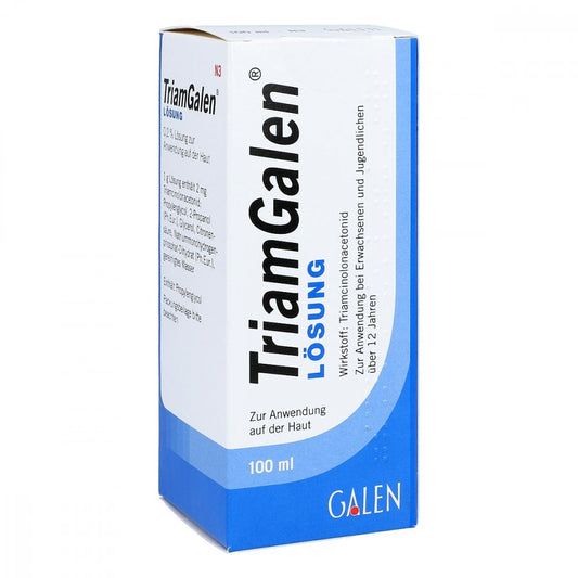 Das Produktfoto zeigt Triamgalen Lösung 0,2% Lösung Z.Anw.Auf D.Haut (100 ml) PZN 01356420