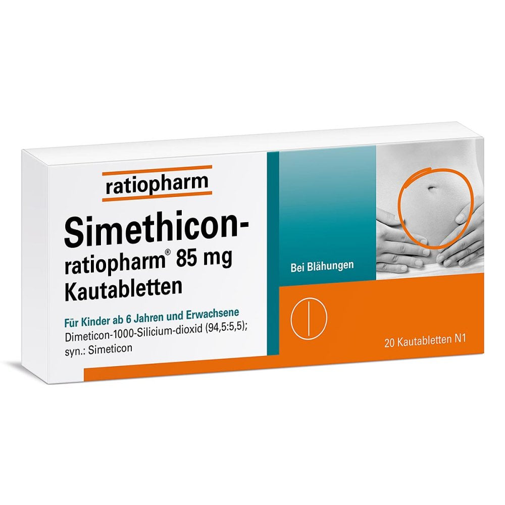 Simethicon-Ratiopharm 85 Mg Kautabletten (20 stk)
