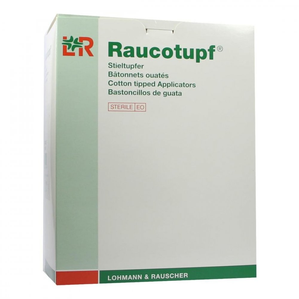 Das Produktfoto zeigt Raucotupf Stieltupfer 1 St Ster.Großer Wattekopf (50X2 stk) PZN 01369210