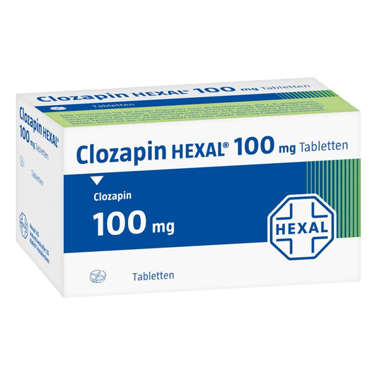 Das Produktfoto zeigt Clozapin Hexal 100 Mg Tabletten (100 stk) PZN 01403728