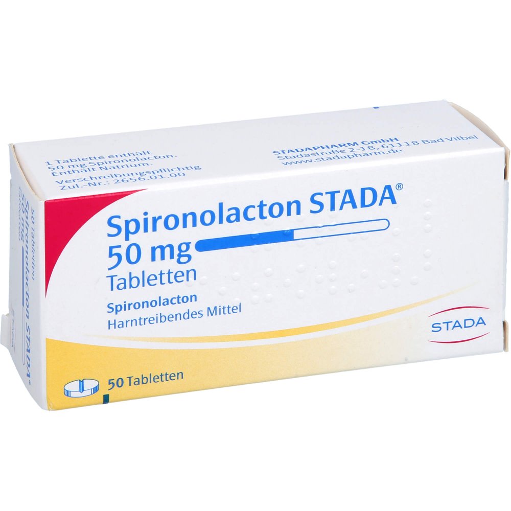 Das Produktfoto zeigt Spironolacton Stada 50 Mg Tabletten (50 stk) PZN 01406299