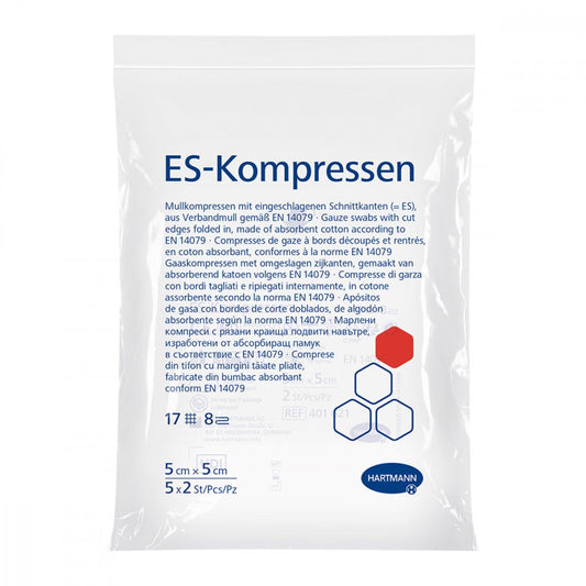 Es-Kompressen Steril 5x5 Cm 8fach (5X2 stk)