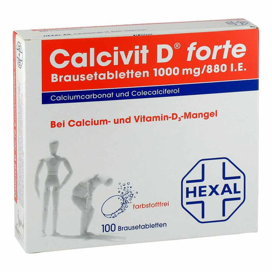 Das Produktfoto zeigt Calcivit D Forte Brausetabletten (100 stk) PZN 01416518