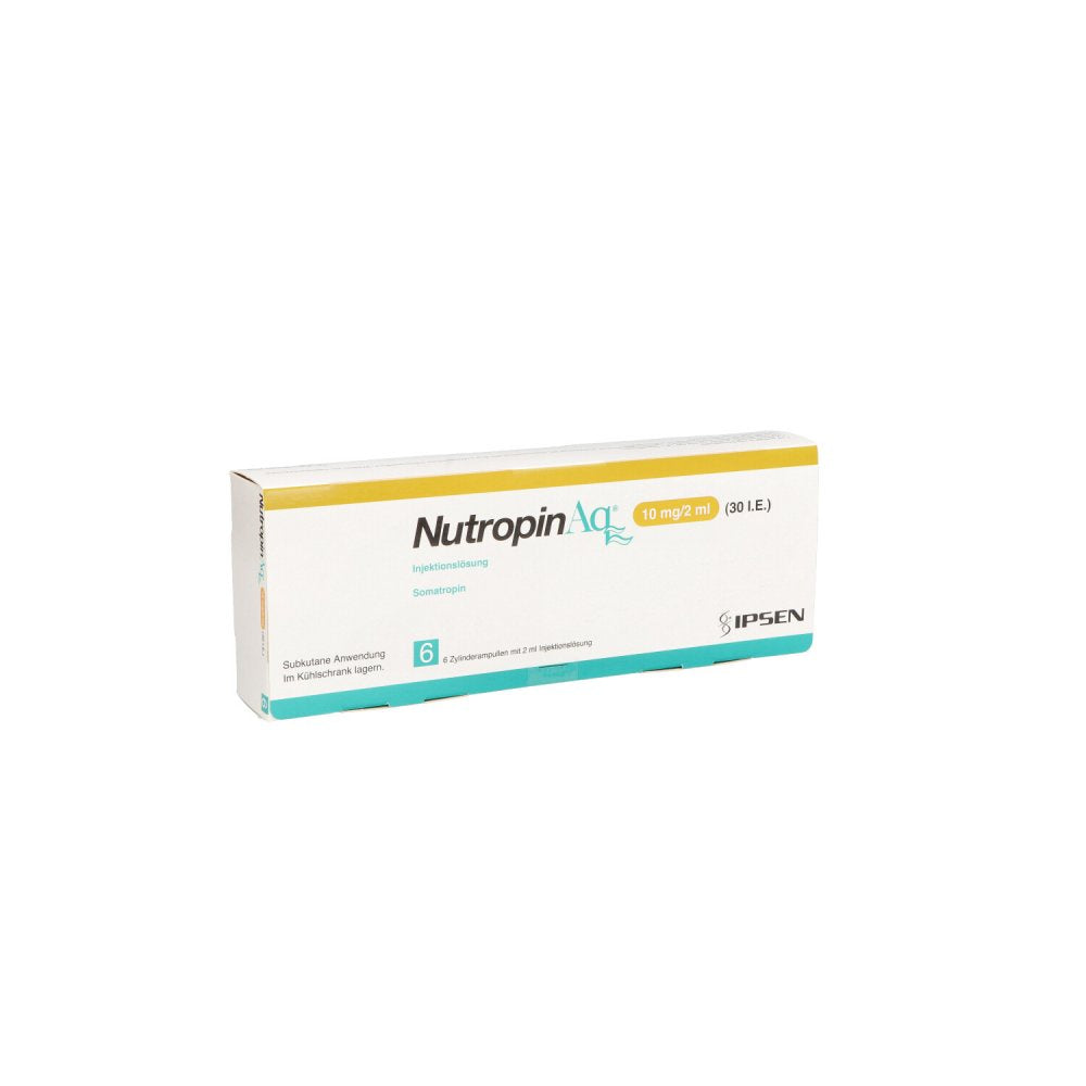 Das Produktfoto zeigt Nutropinaq 10 Mg/2 Ml 30 I.E. Injektionslösung (6 stk) PZN 01421608
