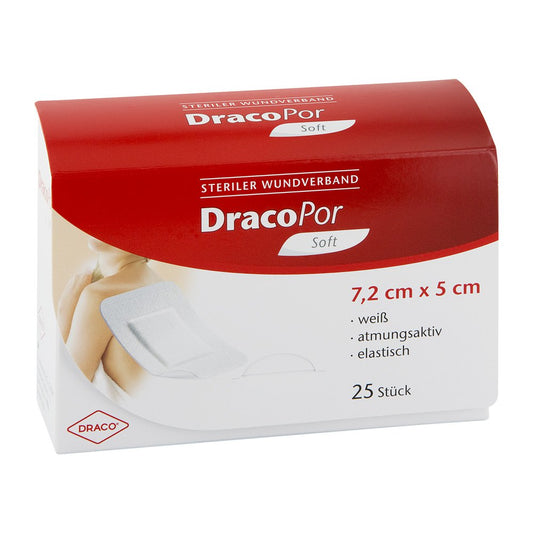 Dracopor Wundverband 5x7,2 Cm Steril (25 stk)