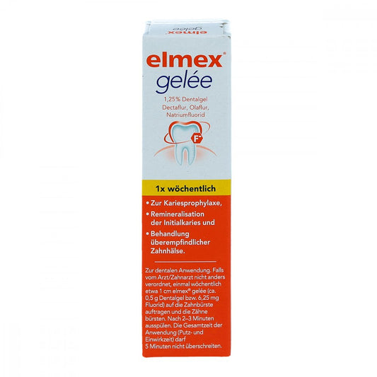 Das Produktfoto zeigt Elmex Gelee (38 g) PZN 01427249