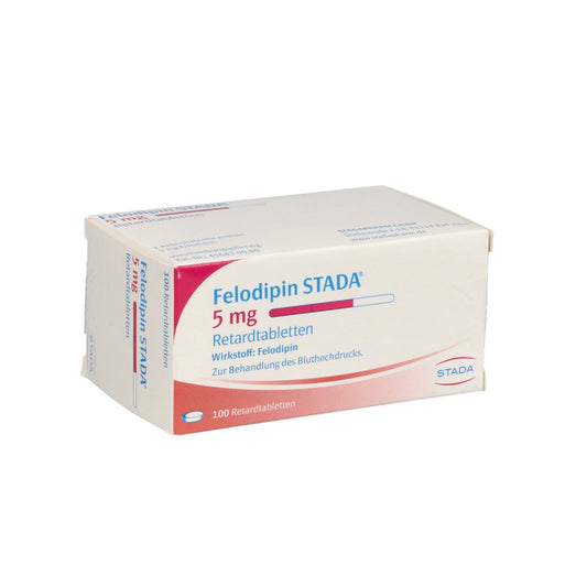 Das Produktfoto zeigt Felodipin Stada 5 Mg Retardtabletten (100 stk) PZN 01434002