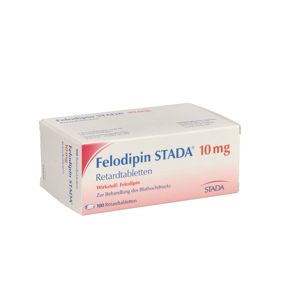 Das Produktfoto zeigt Felodipin Stada 10 Mg Retardtabletten (100 stk) PZN 01434120